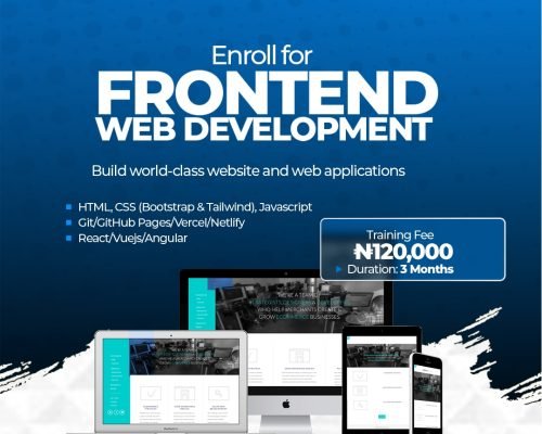 Front End web development training in Uyo